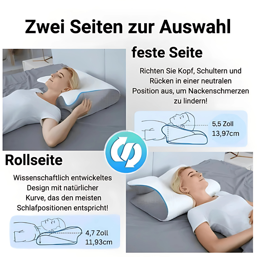 SMOVO™ Nackenkissen | Schlafkissen mit Nackenunterstützung | Kissen gegen Nackenschmerzen