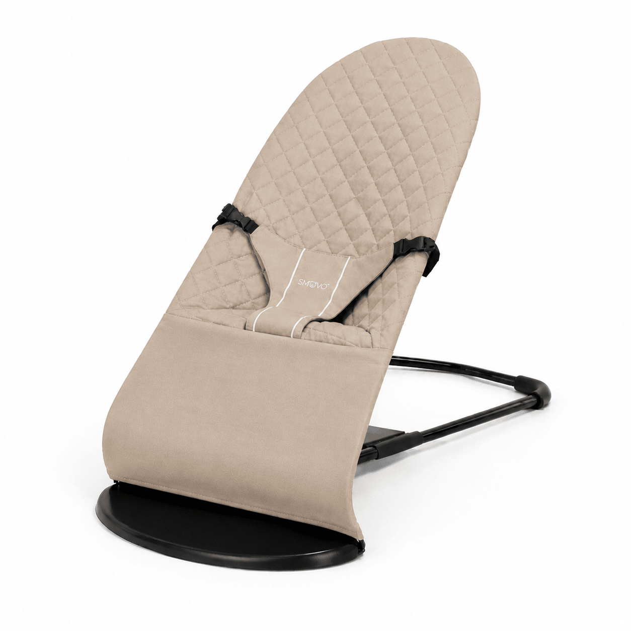 SMOVO Babyschaukel in Beige – ergonomische Babywippe ab Geburt, Freisteller