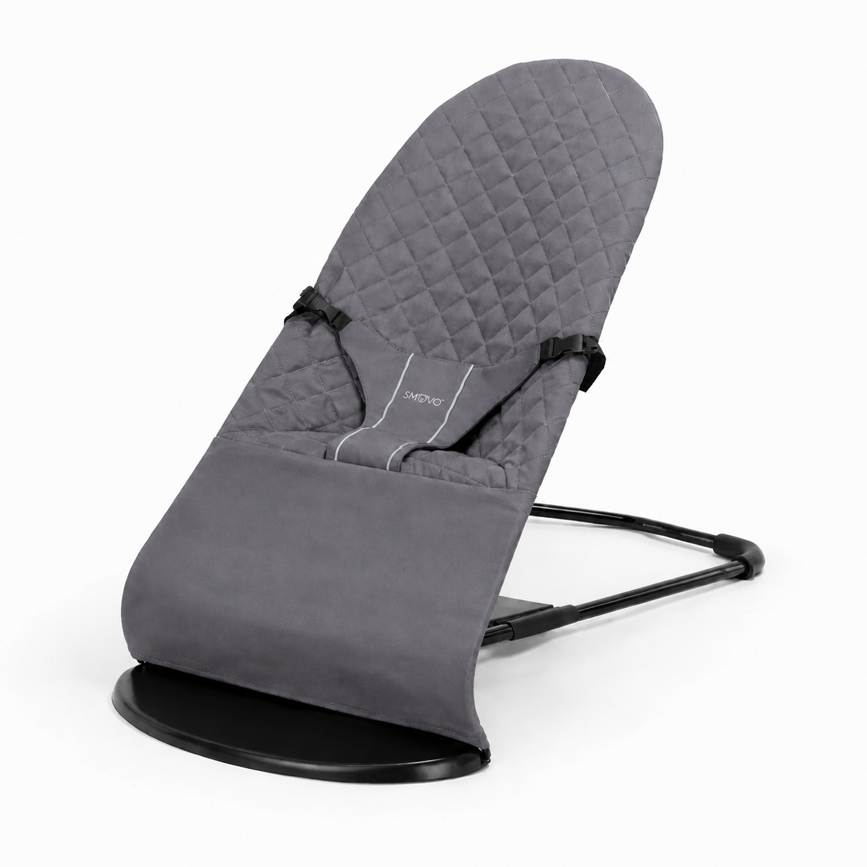 SMOVO Babyschaukel in Grau – Freisteller, ergonomische Babywippe ab Geburt