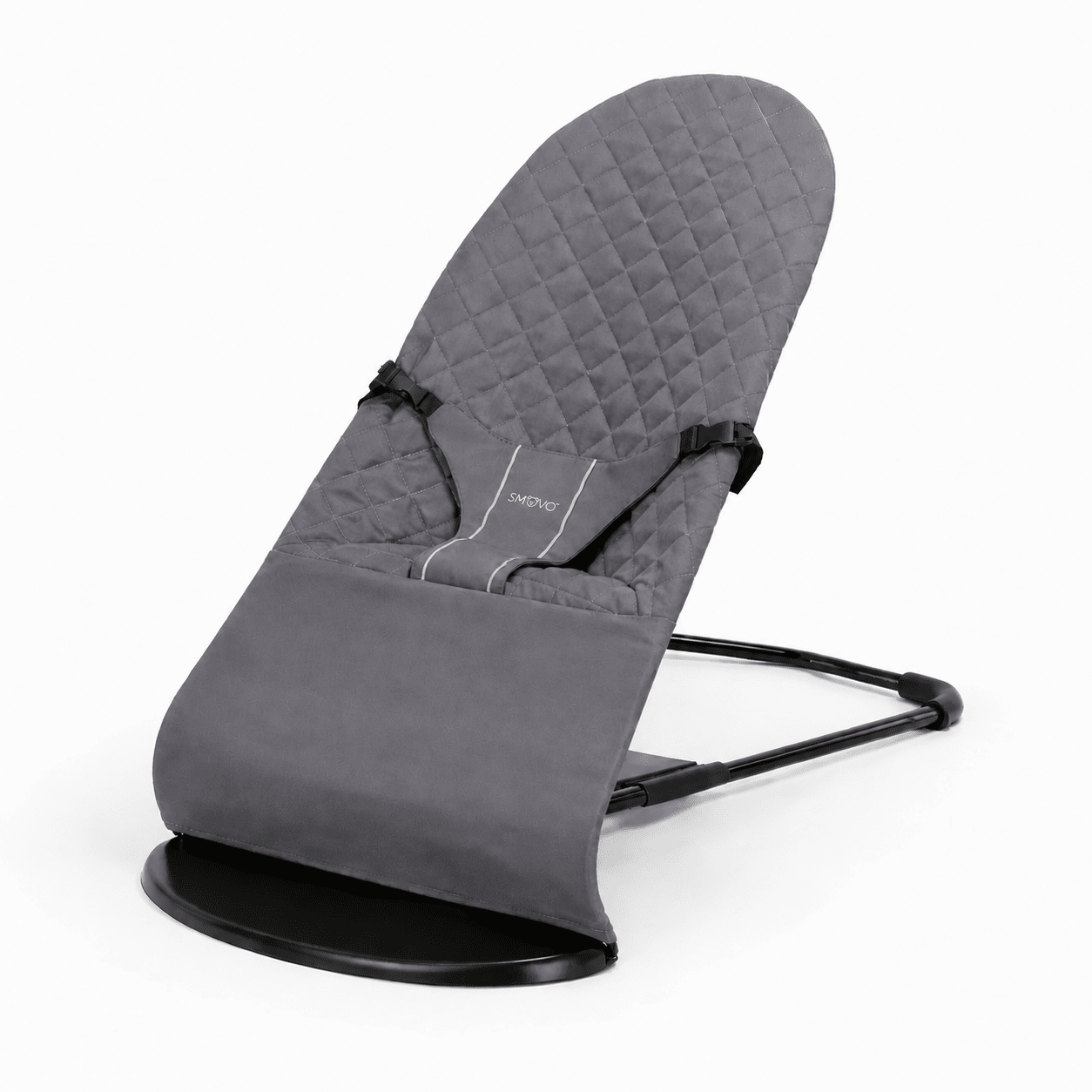 SMOVO Babyschaukel in Grau – Freisteller, ergonomische Babywippe ab Geburt