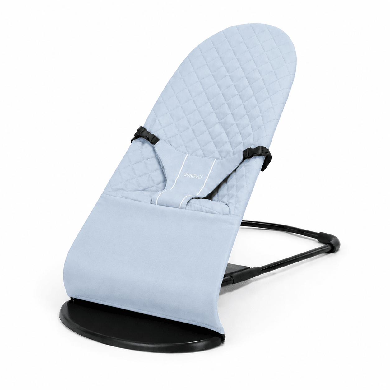 SMOVO Babyschaukel in Hellblau – ergonomische Babywippe ab Geburt, Freisteller