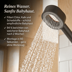 SMOVO Pure Duschkopf mit starkem gleichmäßigem Wasserstrahl – gefiltertes weiches Wasser für Babyhaut